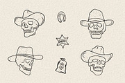 WESTERN SKULL (SVG, VECTOR, PNG), an Illustration by Ben studio (Thumbnail 3 of 4)