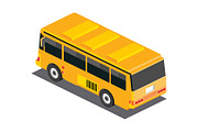 Isometric yellow school bus., a Transportation Illustration by Booblgum (Thumbnail 2 of 2)