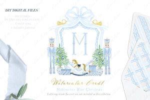 Nutcracker Blue Christmas Crest