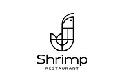 Shrimp Prawn Lobster Outline Logo, a Branding & Logo Template by Buqancreative (Thumbnail 3 of 4)
