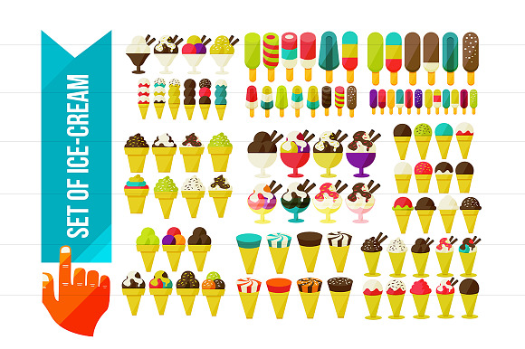 Big Set Of Ice Cream