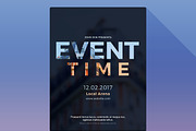 Event Time Photoshop Flyer Template, a Flyer Template by M K GRAPHICS (Thumbnail 1 of 2)