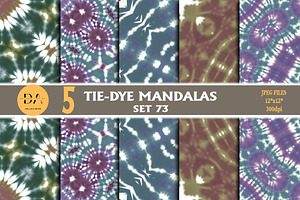 Tie Dye Mandalas Set 73