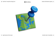 Pushpin on Folded Map 3D, an Object 3D Model by Wencory (Thumbnail 2 of 3)