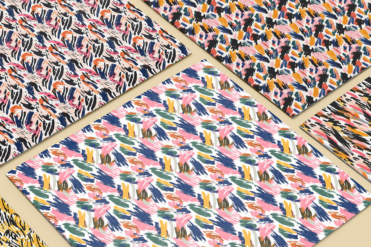 20 Seamless Abstract Brush Strokes, a Pattern Graphic by Nordic Design (Photo 3 of 9)
