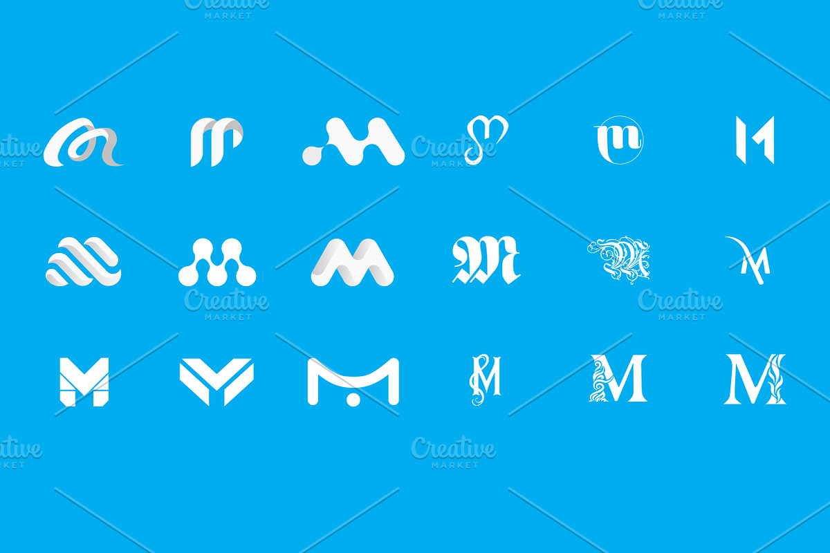 18 M Letter Logos - Vector & Mock-Up, a Branding & Logo Template by Multiple (Photo 4 of 5)