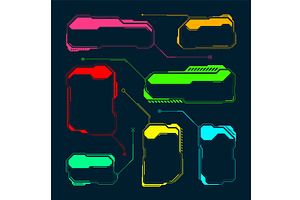 Futuristic HUD or UI elements. Sci, a Technology Illustration by 32pixels