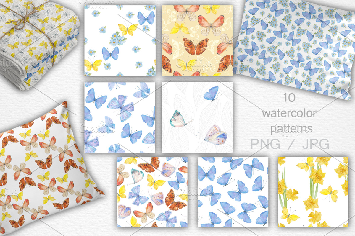 Butterflies. Watercolor collection., an Animal Illustration by maritime_m (Photo 3 of 4)