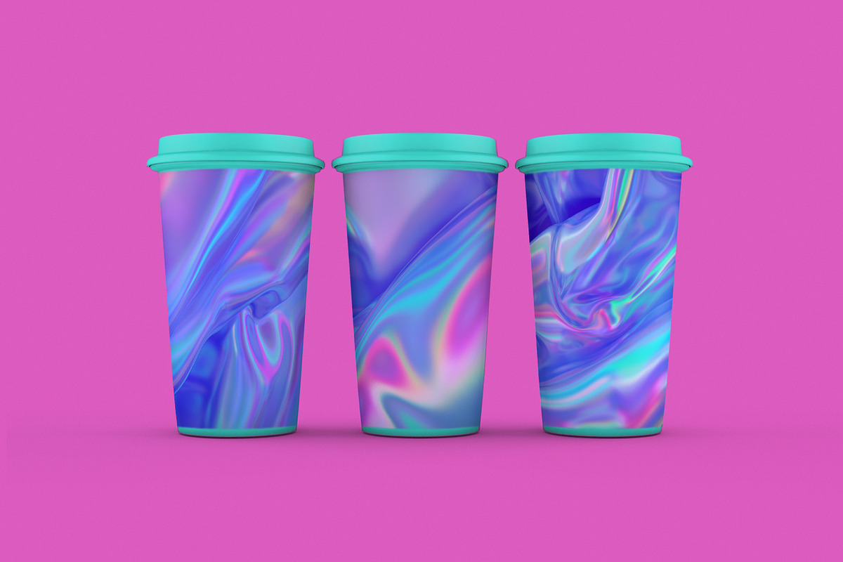 Iridescent Abstract Backgrounds, a Wallpaper Graphic by BIBIART (Photo 3 of 9)