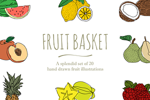 20 Hand Drawn Fruit Illustrations