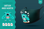 Cartoon One Eyed Monster. Tshirt., an Animal Illustration by KENO Mascots (Thumbnail 6 of 6)