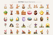 Watercolor Easter Clipart Elements, an Illustration by Artnoy (Thumbnail 2 of 8)