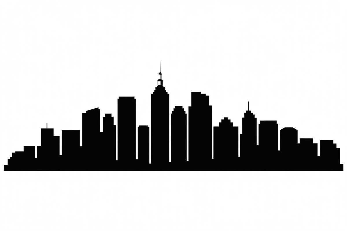 Elegant Skyline Silhouette Design, an Illustration by Amazin_art (Photo 6 of 7)