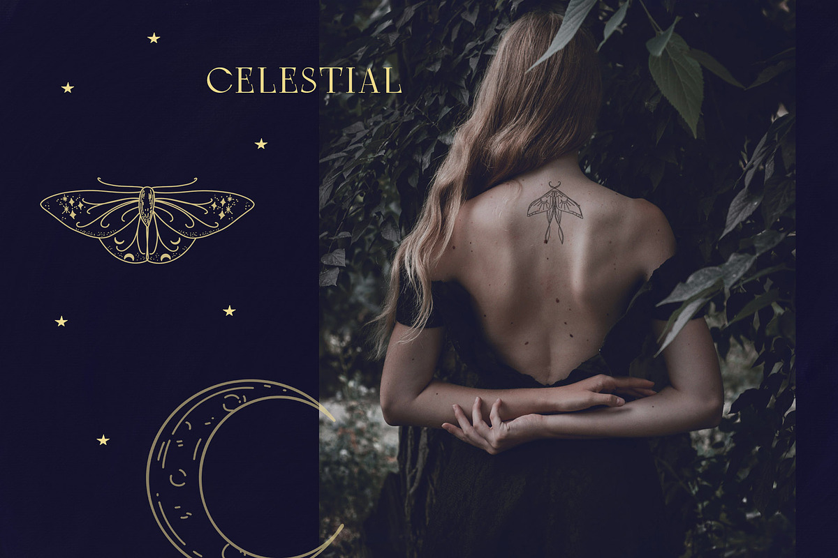 Solar & lunar. Sparkle of the planet, a Decorative Illustration by Summer Nightingale Art (Photo 3 of 10)