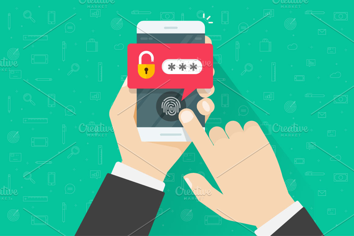 Cell Phone Hand Hold Vector Screen, an Illustration by vladwel (Photo 6 of 6)