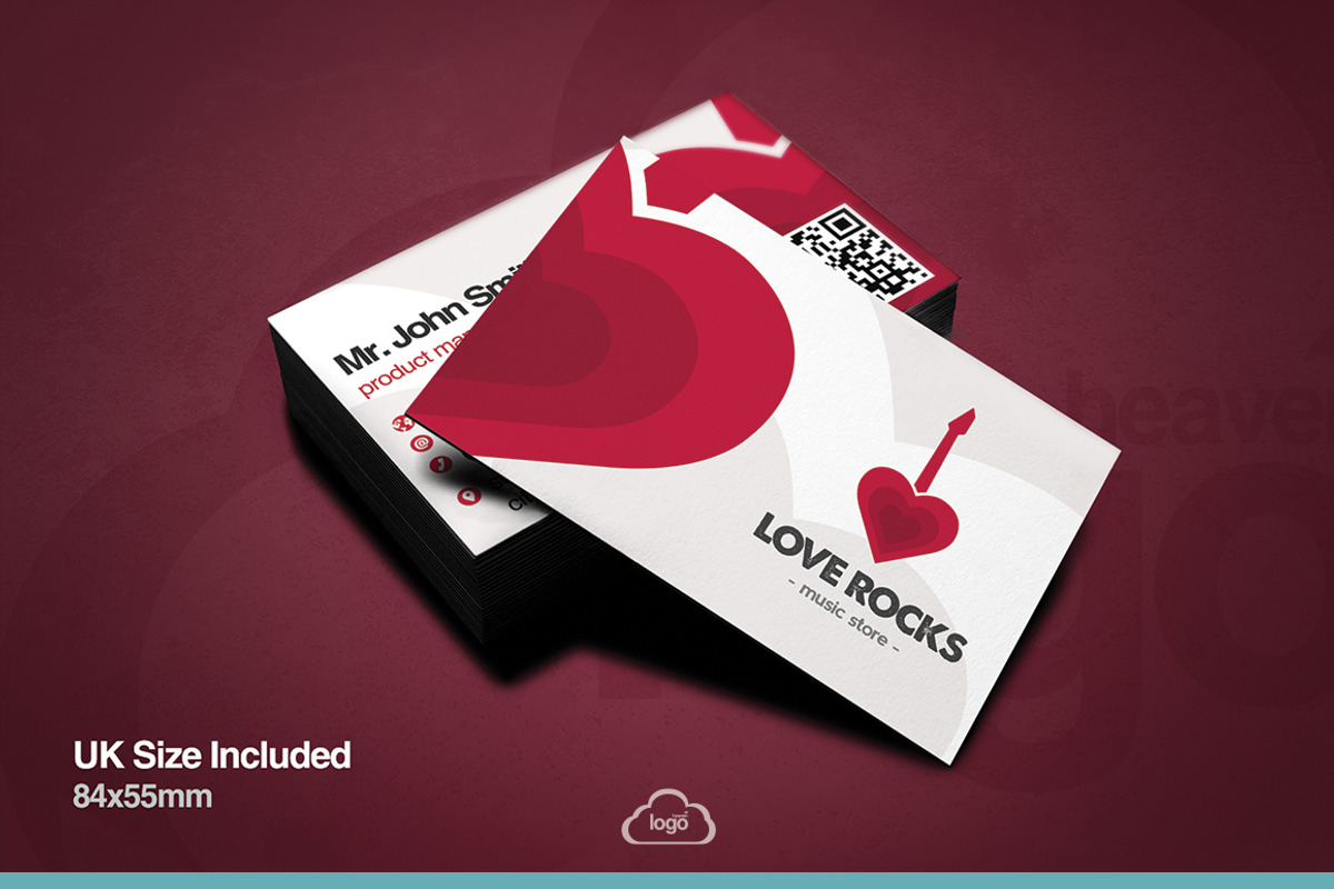 Love Rocks Business Card, a Business Card Template by Logo Heaven (Photo 5 of 5)