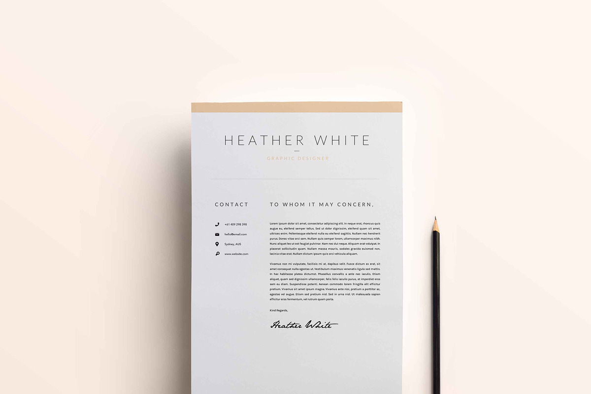3 Page Resume Template | INDD + DOCX, a Resume Template by BlackDotResumes (Photo 2 of 5)