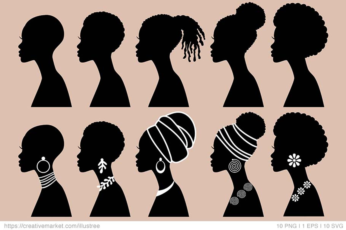 Black woman, women of color, vector, a Graphic by Illustree