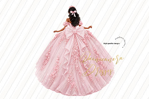 Blush Pink Tan Skin Princess Clipart