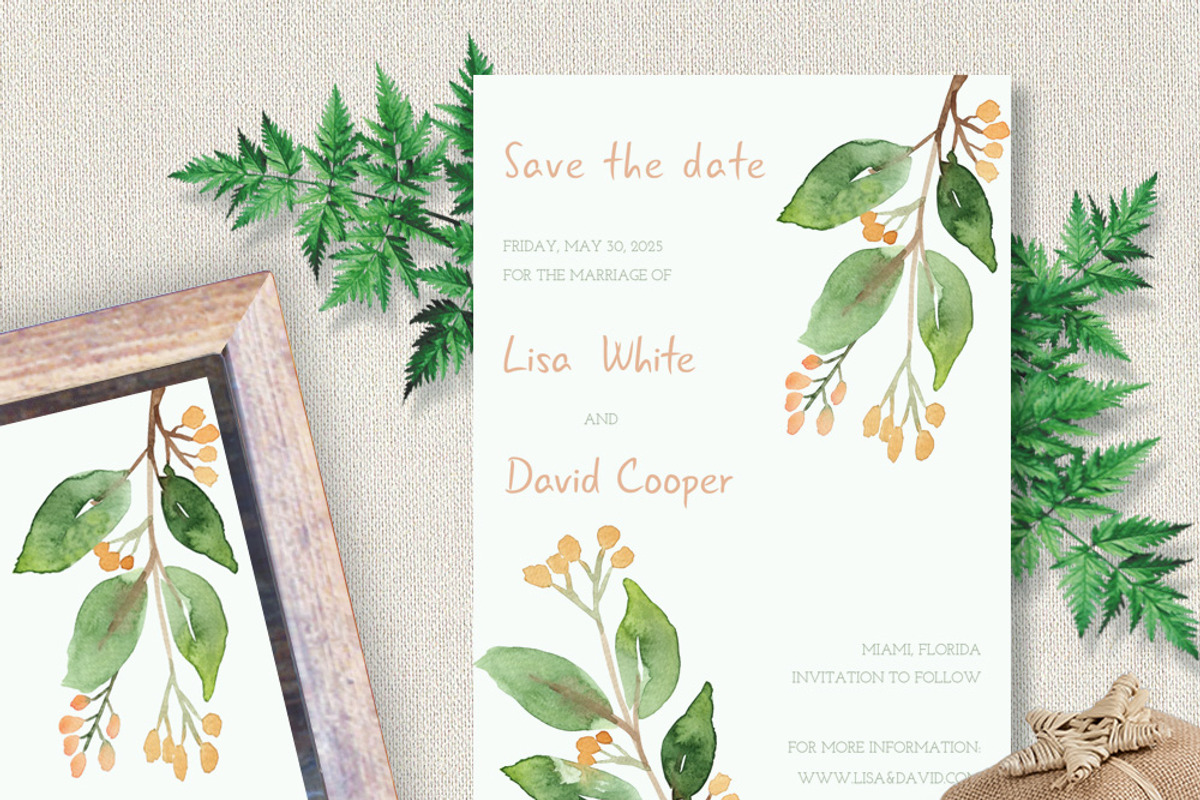 Floral Watercolor Wedding Suite, an Invitation Template by Love Design (Photo 3 of 15)