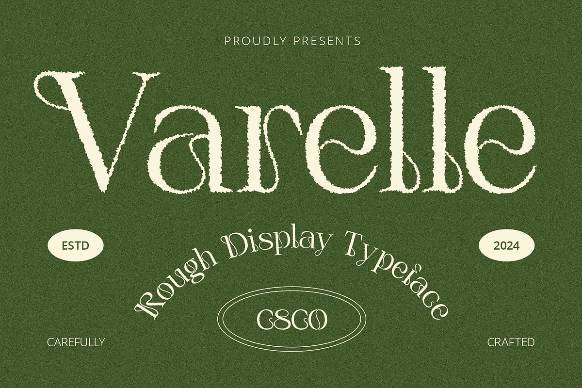 Varelle Rough, a Serif Font by Craft Supply Co. (Photo 1 of 8)