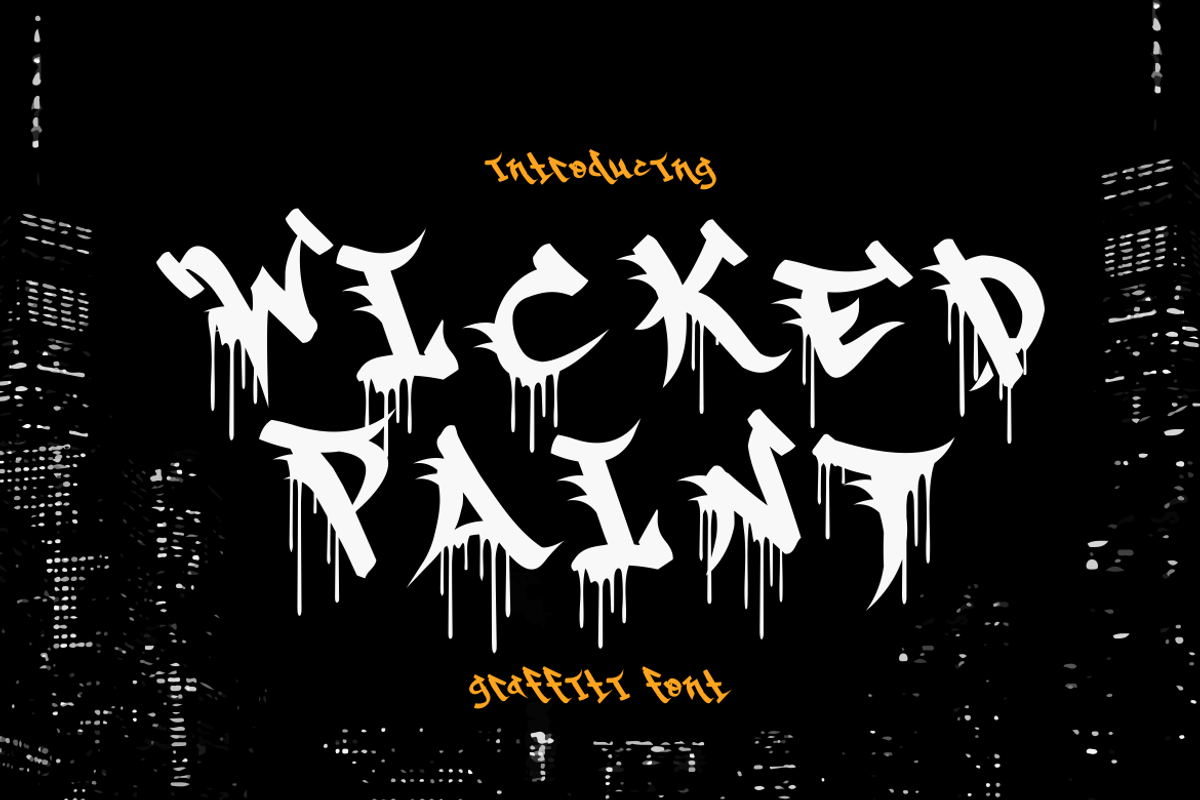 Wicked Paint Graffiti Horror Font, a Font by PutraCetol Studio (Photo 1 of 5)
