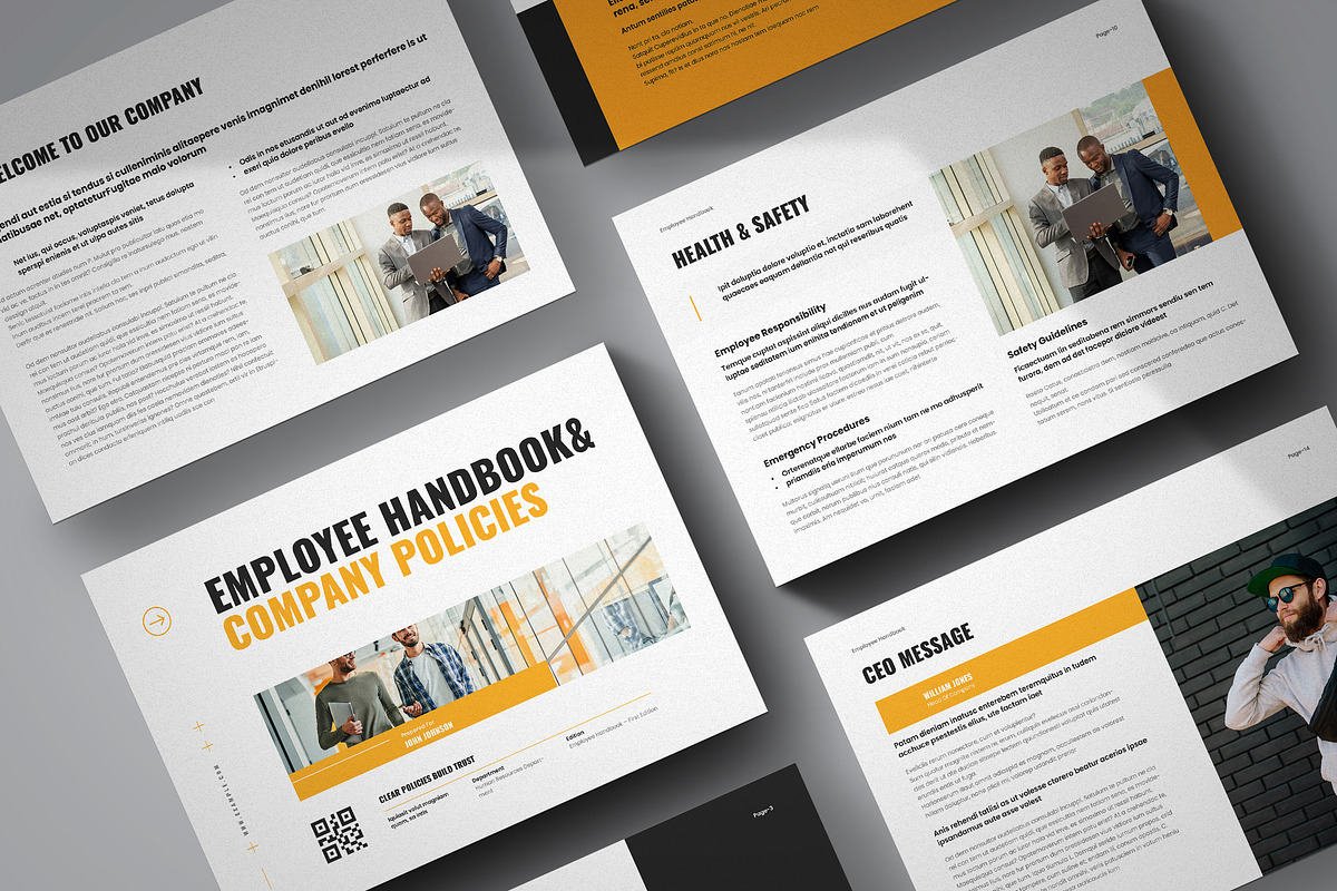 HR Employee Handbook Landscape, a Brochure Template by Pixelpick (Photo 1 of 9)