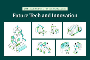 Future Tech and Innovation Bundle, a Technology Illustration by Prosymbols