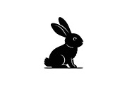 Cute Rabbit Silhouette Vector Bundle, an Illustration by yasushie (Thumbnail 34 of 51)