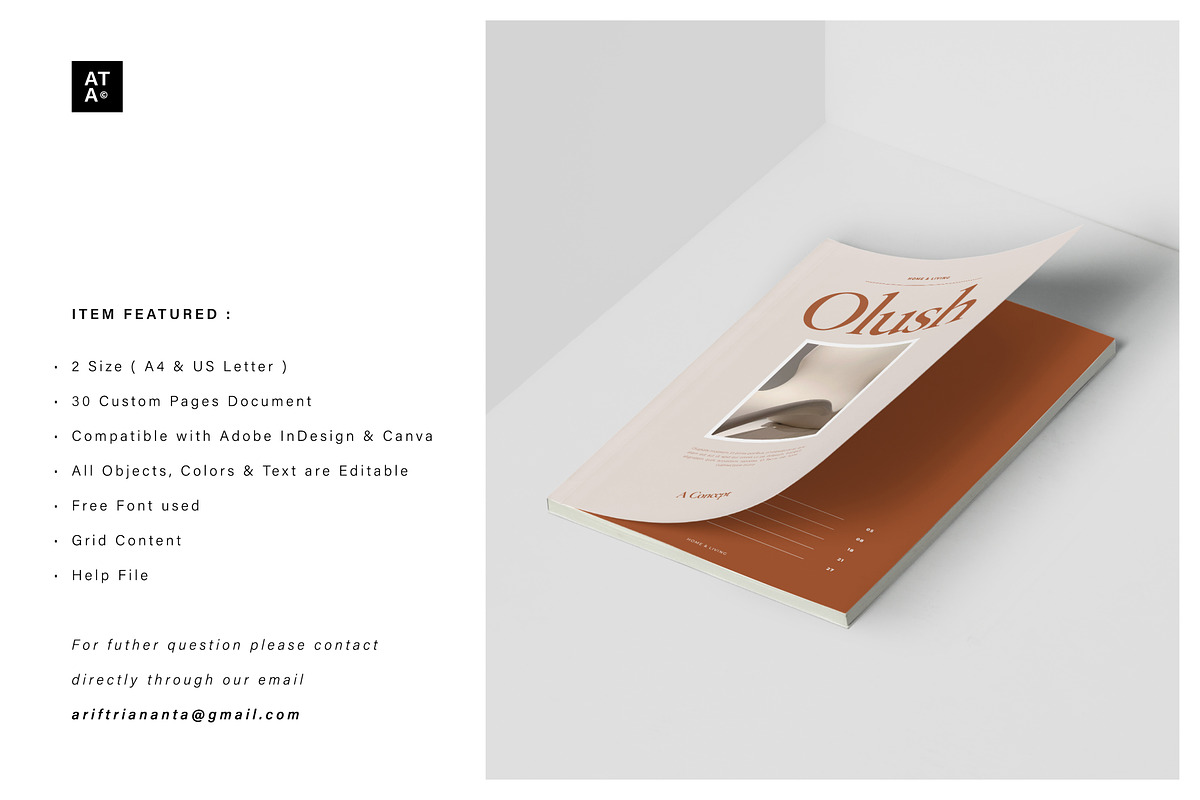 OLUSH Multipurpose Catalog, a Magazine Template by Arif Tri Ananta (Photo 13 of 14)