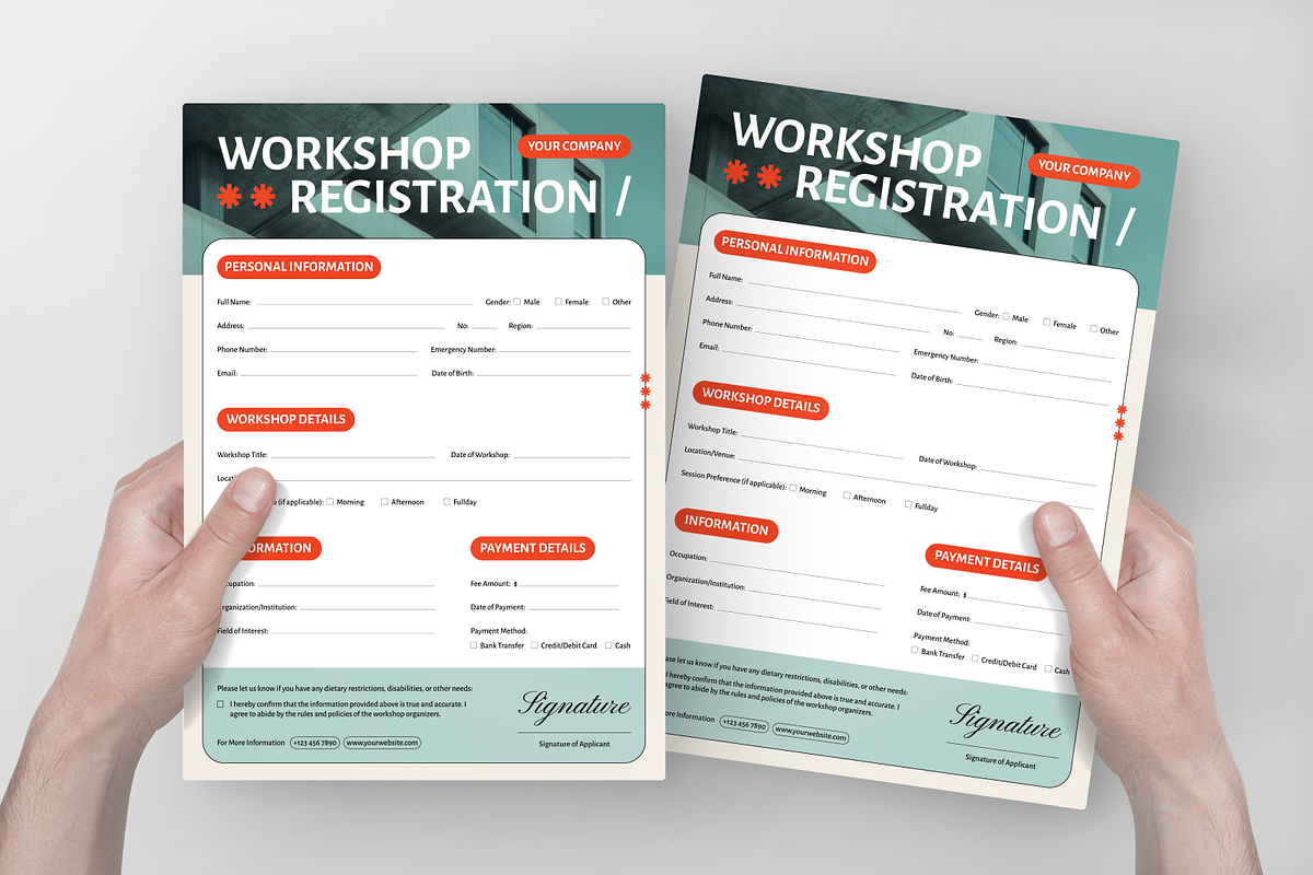 Workshop Registration Form preview 5