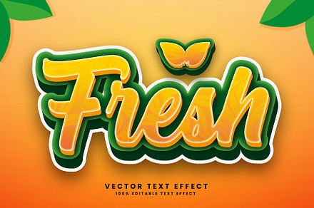 Fresh Vector 3d Text Effect