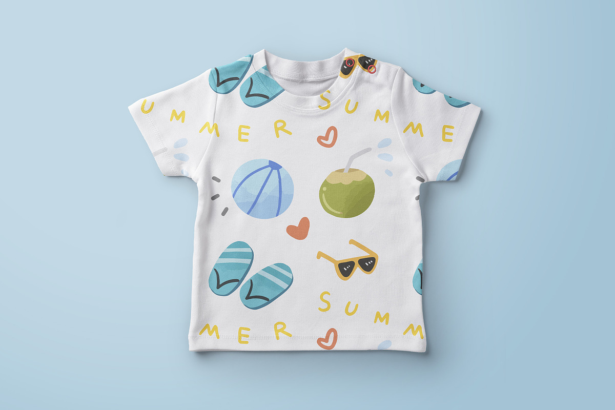 Summer seamless pattern Vol 01, a Pattern Graphic by RizkaNurfazrina (Photo 2 of 7)