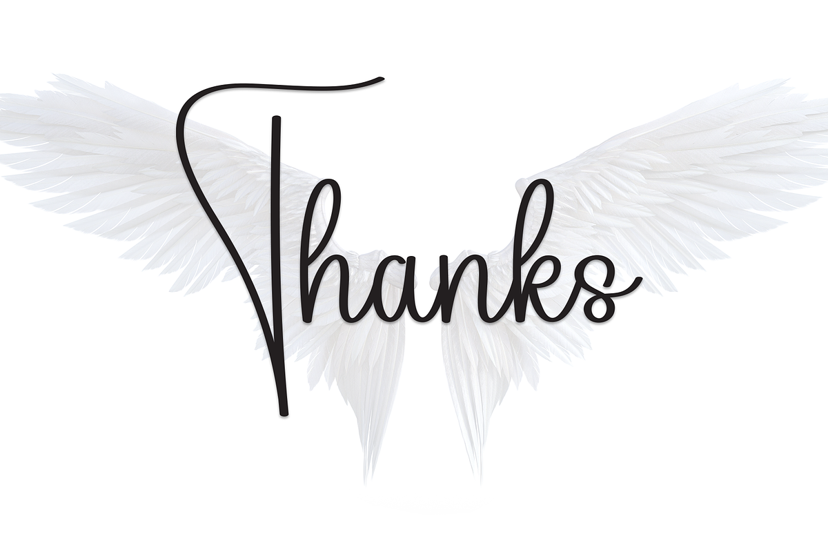 Angel Wings | Script Font, a Handwritten Font by Scratchones (Photo 9 of 9)