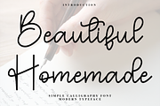 Beautiful Homemade, a Handwritten Font by FreshTypeINK (Thumbnail 1 of 8)