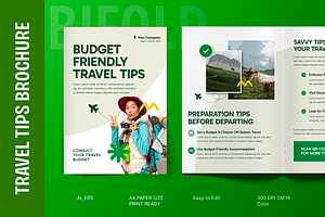 Budget Friendly Travel Tips Bifold, a Brochure Template by MMPixelCraft