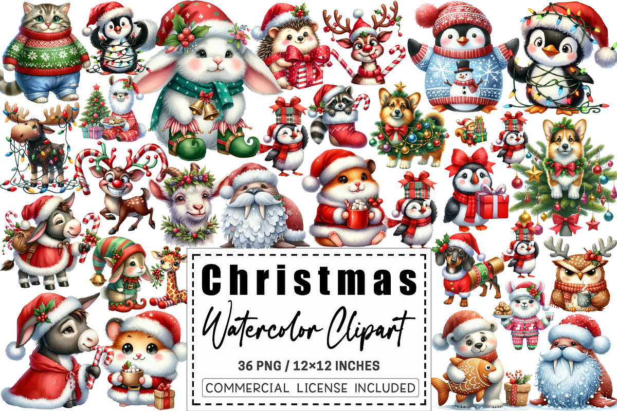 Funny Christmas Animals, a Graphic by CitraGraphics (Photo 1 of 5)