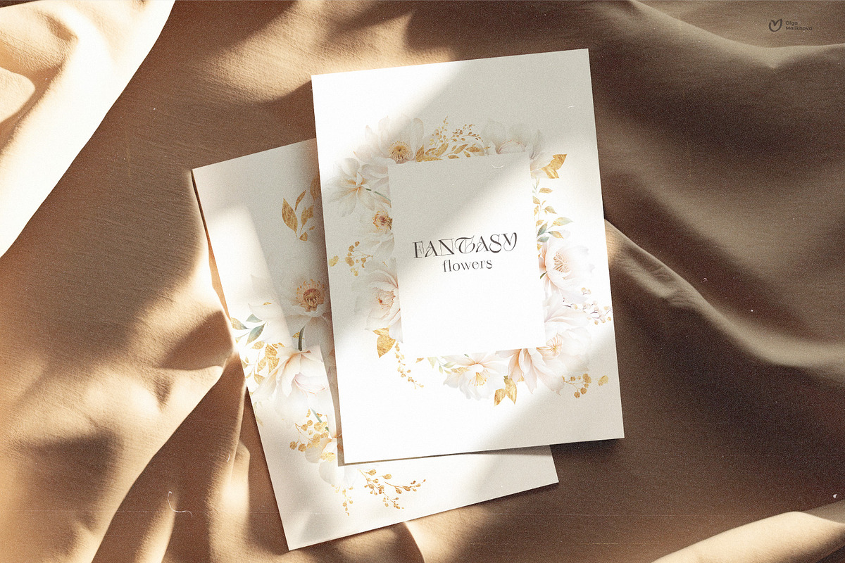 Fantasy flowers, White peonies, an Object Illustration by ollalya (Photo 8 of 9)