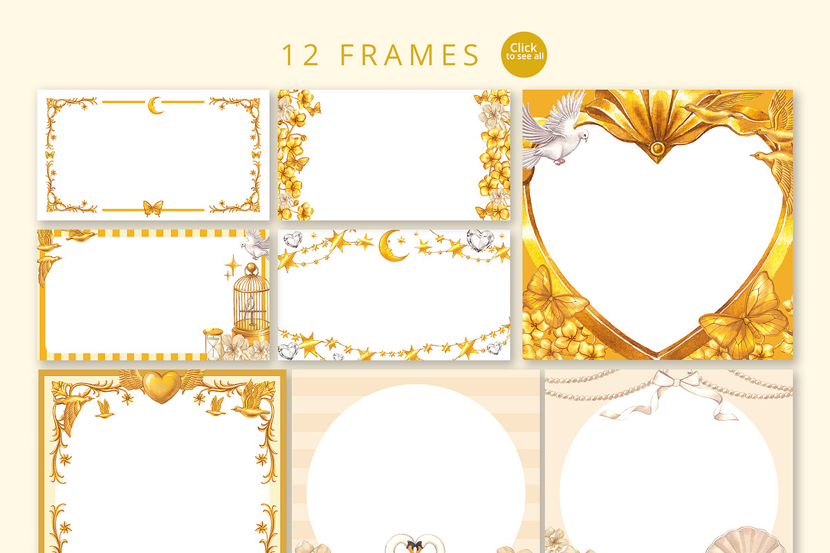 LaLuxe Vintage White & Goldorem, a Decorative Illustration by CreativeValuation (Photo 4 of 11)