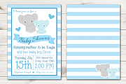 Boy Baby Shower Invite Elephant, an Invitation Template by Pinkinks (Thumbnail 2 of 2)