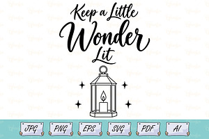 Keep a Little Wonder Lit SVG