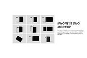 iPhone 18 Duo Mockup, an iPhone Mockup by Graphicbars (Thumbnail 11 of 11)