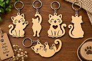 Cute Funny Cat Keychain SVG File, an Object Graphic by Libby Wishes (Thumbnail 3 of 3)