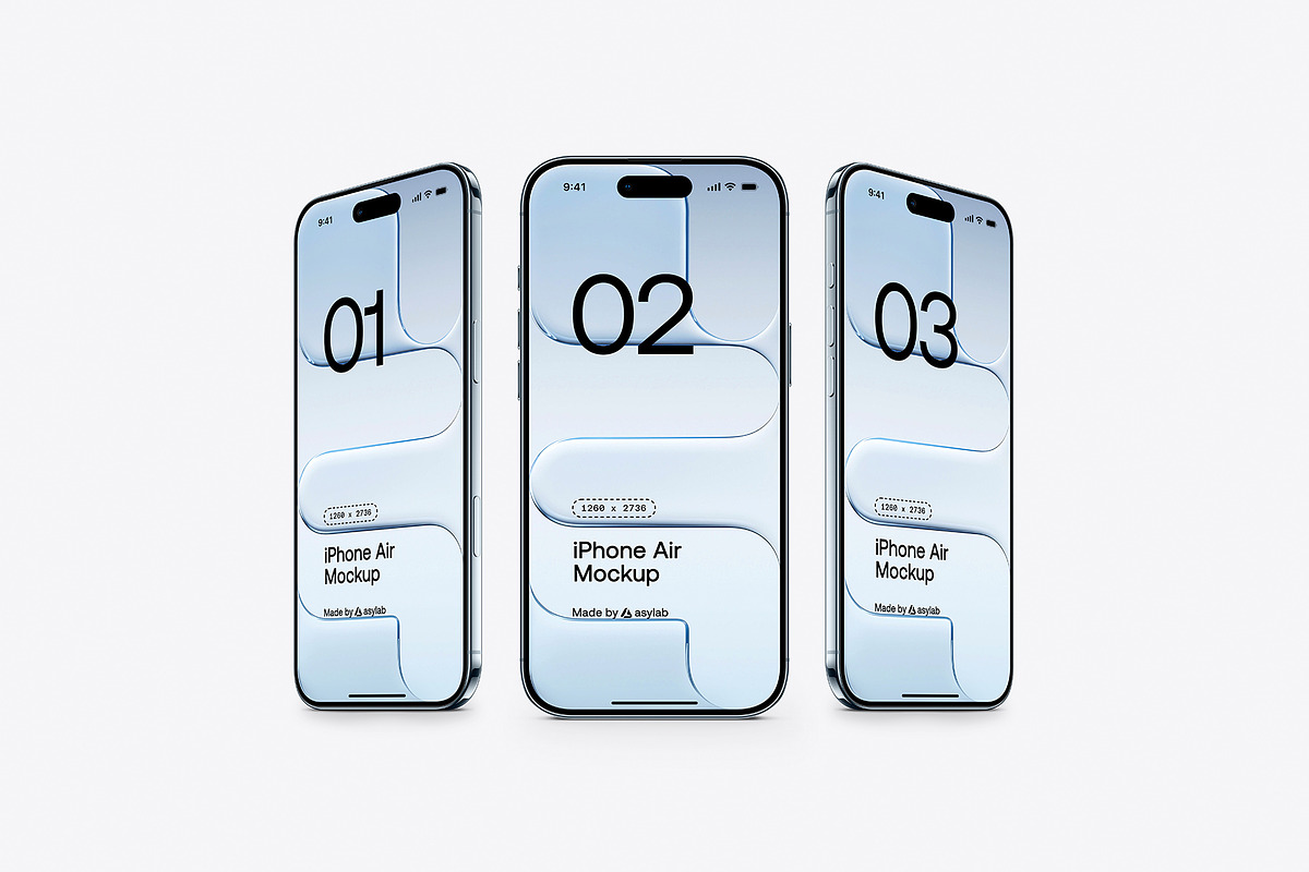 iPhone Air - 24 Mockups Scenes, an iPhone Mockup by Asylab (Photo 17 of 62)