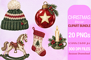 Cute Christmas Decor Cliparts Vol-2, a Seasonal Illustration by Ink Gallery (Thumbnail 1 of 9)