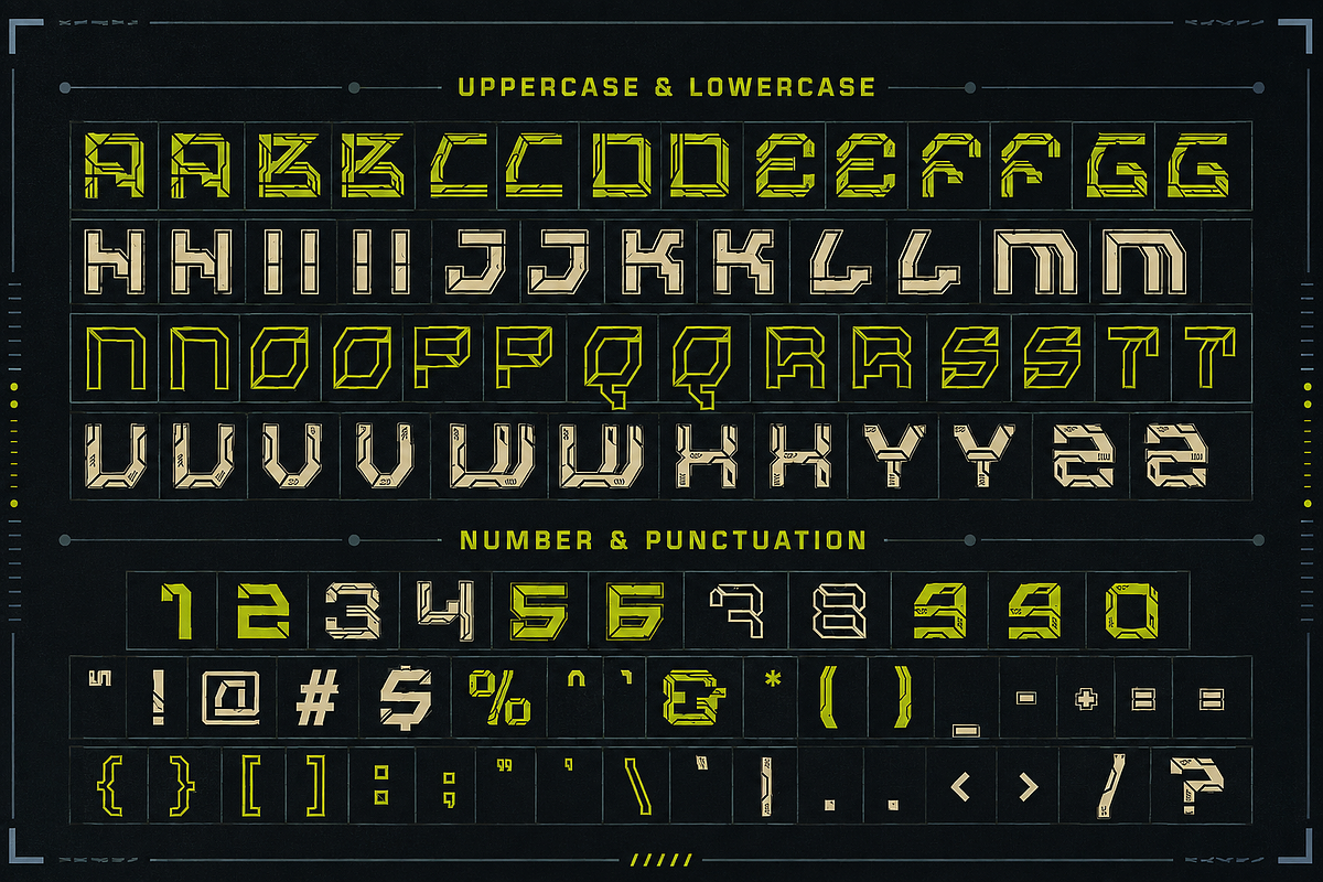Vexora - Cyberpunk Display Font, a Sans Serif Font by PaperMoon (Photo 13 of 13)