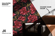 Wallpaper Mockup with Leather Chair, a Household Mockup by Andrea Muller (Thumbnail 2 of 7)
