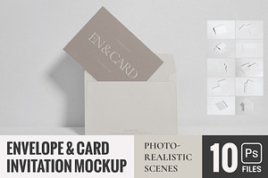 Envelope & Card Invitation Mockups