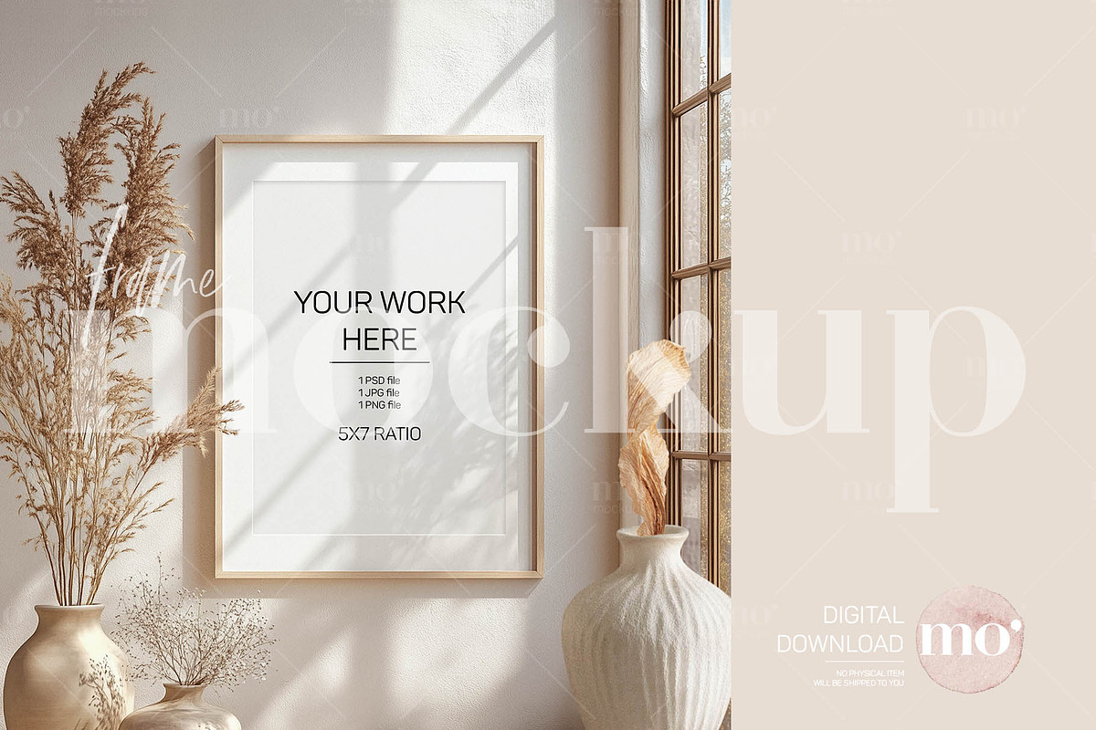 A3 Wooden Frame Mockup, a Product Mockup by MoMockups (Photo 4 of 4)