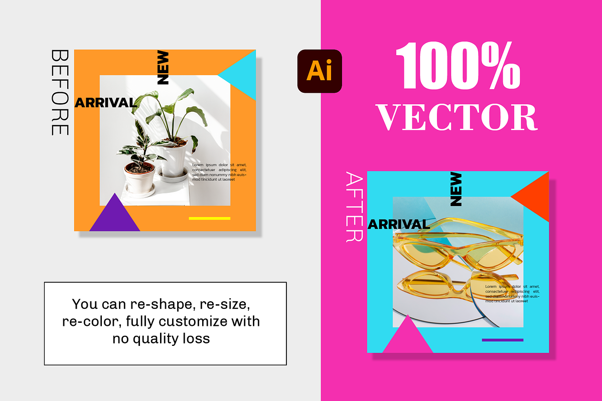 9 POP Bold Instagram Post Template, a Social Media Template by digitalsbydepi (Photo 5 of 5)